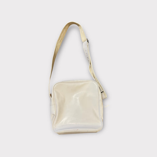 Adidas Originals Vintage Unisex Messenger Bag White Gold Trefoil Logo Shoulder Retro