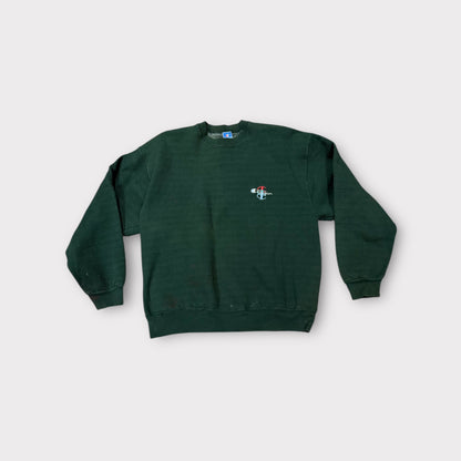 Vintage Champion Embroidered Triple C Crewneck Sweatshirt – XL (Green)