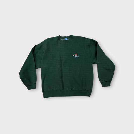Vintage Champion Embroidered Triple C Crewneck Sweatshirt – XL (Green)