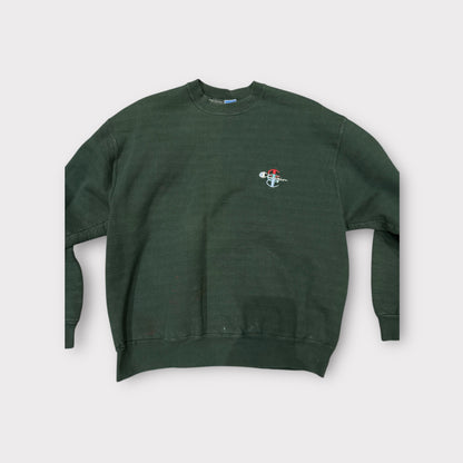 Vintage Champion Embroidered Triple C Crewneck Sweatshirt – XL (Green)