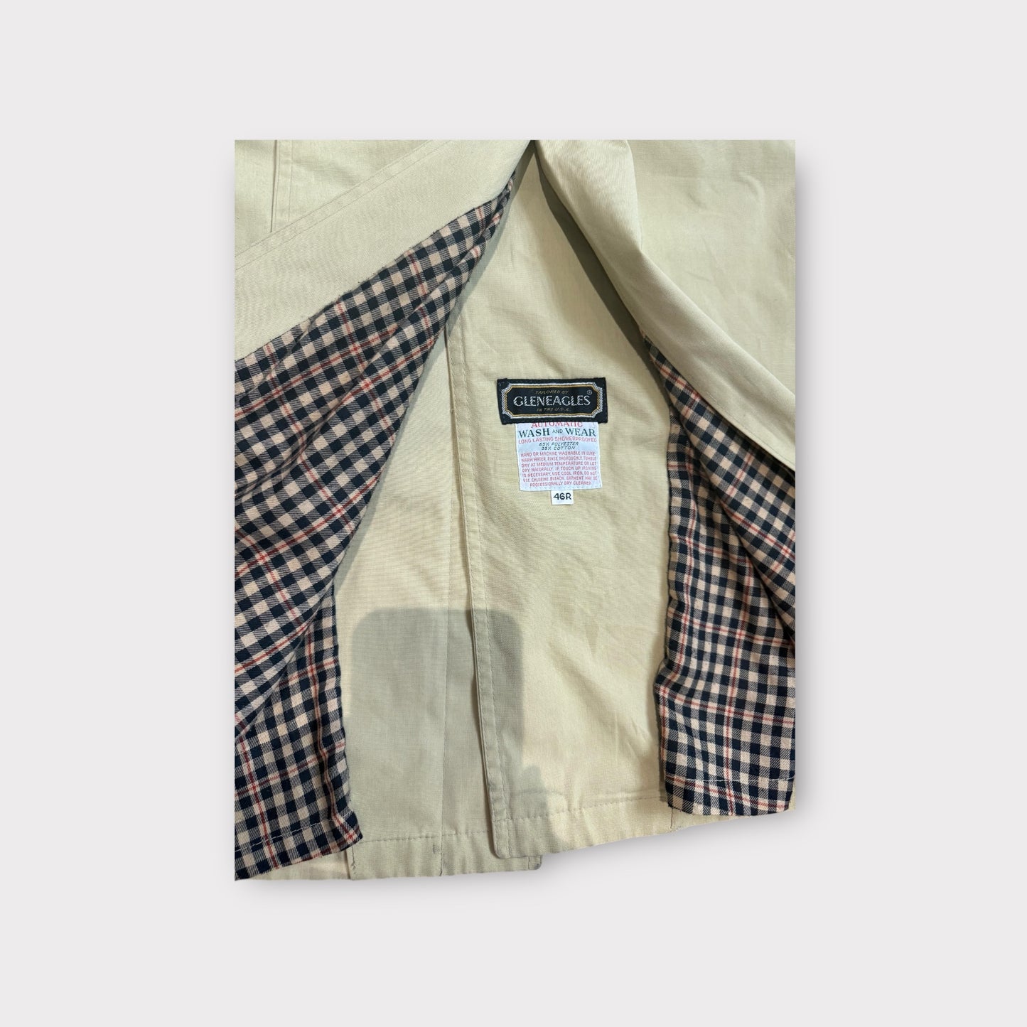 Vintage Christian Dior Paris Trench Coat 46 Beige – Classic Wool-Lined Jacket