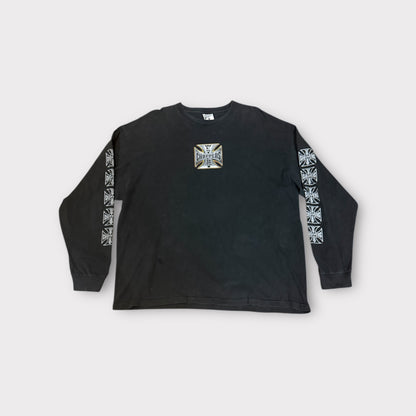 Vintage Y2K West Coast Choppers Long Sleeve T-Shirt Black Size 3XL