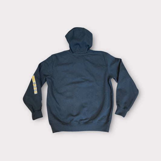 NWT Carhartt Rain Defender Hoodie Mens Large Navy Loose Fit Pullover Sweatshirt