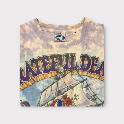 Vintage 1993 Grateful Dead “Ship of Fools” Long Sleeve T-Shirt Liquid Blue XL