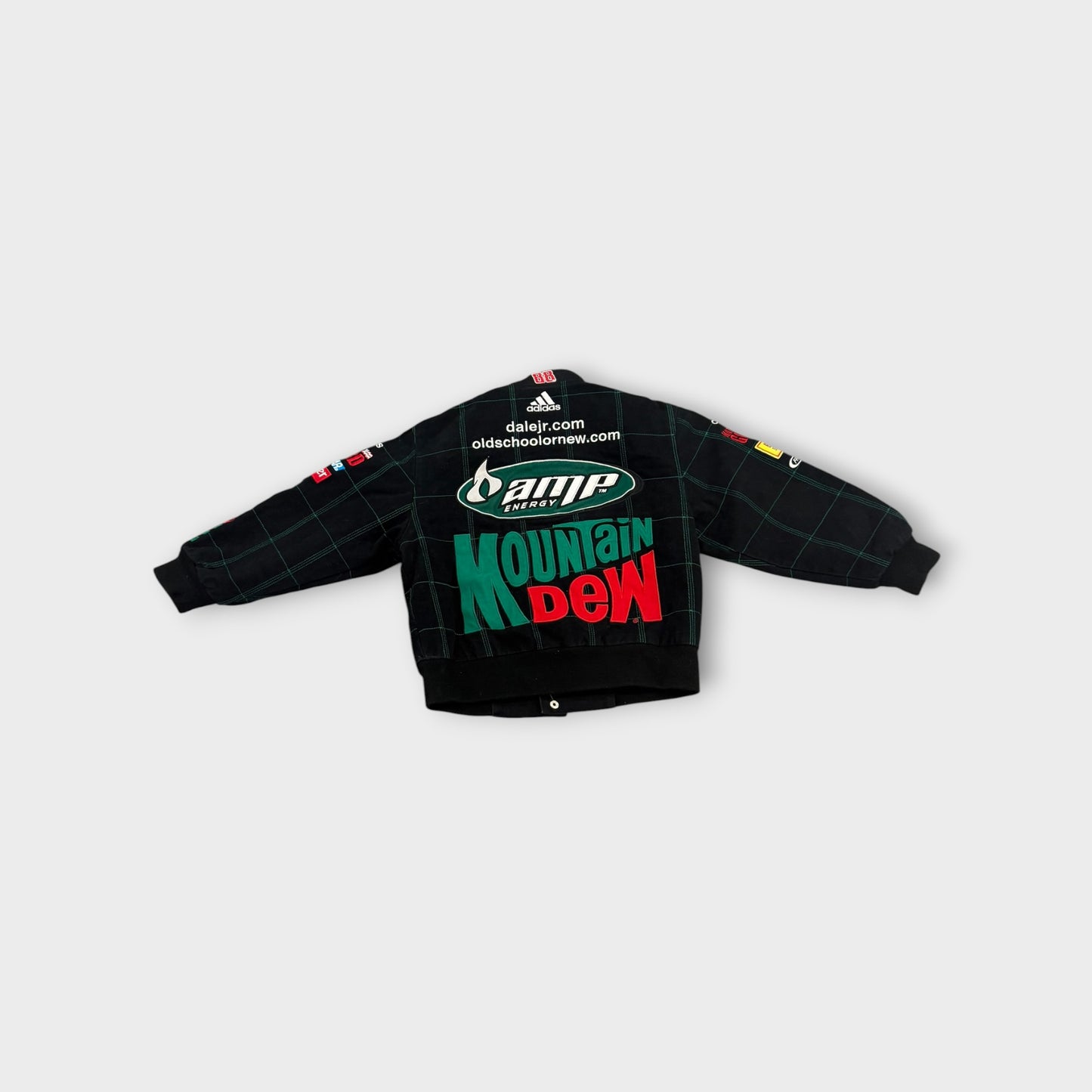 NASCAR JR Nation Dale Earnhardt Jr Mountain Dew Racing Jacket Kids Size S 5 6 Black