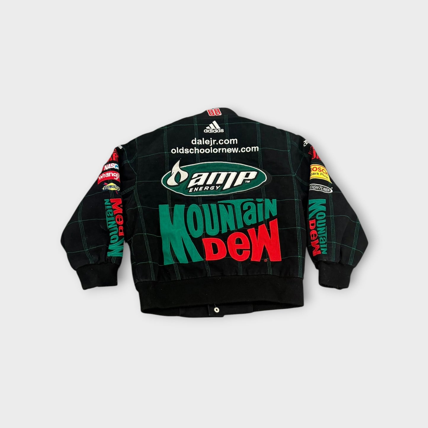 NASCAR JR Nation Dale Earnhardt Jr Mountain Dew Racing Jacket Kids Size S 5 6 Black