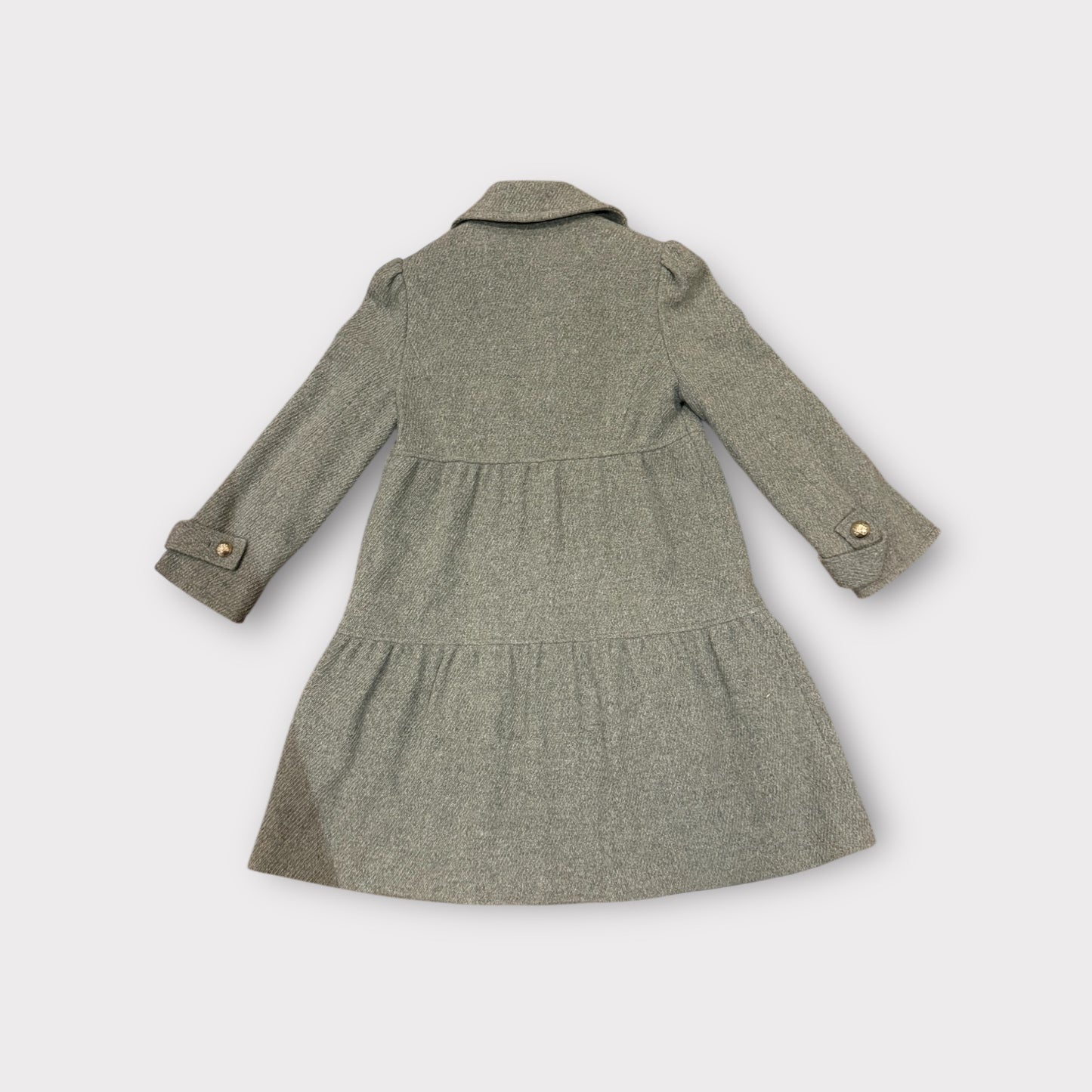 Juicy Couture Double-Breasted Coat – Gray – Gold Buttons – Women’s Size Small