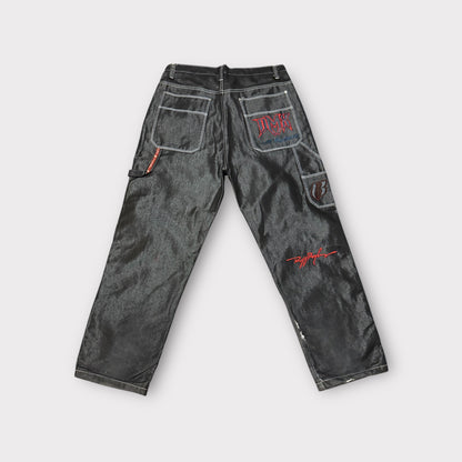 VTG Y2K Rare Ruff Ryders DMX Denim Jeans – Black Straight Baggy – Men’s 38
