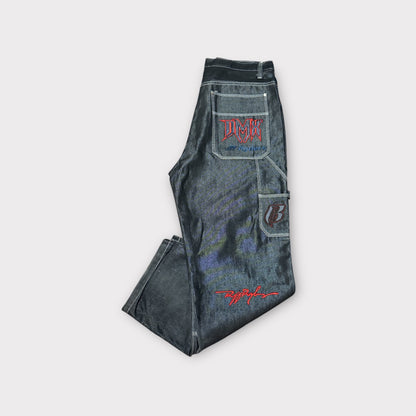 VTG Y2K Rare Ruff Ryders DMX Denim Jeans – Black Straight Baggy – Men’s 38