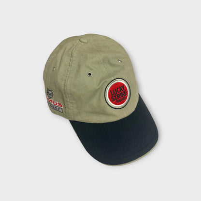 Vintage Lucky Strike BAR Honda Jacques Villeneuve #11 Formula 1 Racing Hat Olive Green