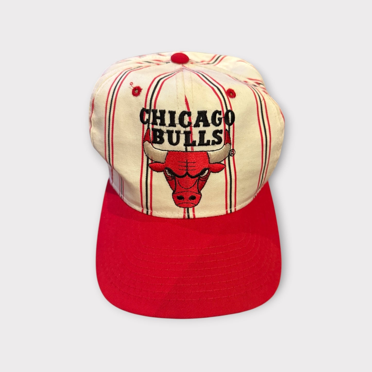 Vintage Pinstripe Chicago Bulls Starter SnapBack Cap NBA #67879
