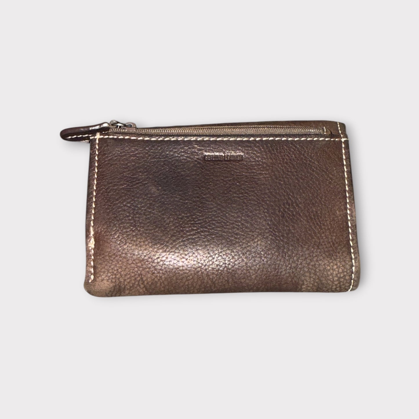 Vintage Fossil Leather Wallet Soft Leather Snap Closure Multi Card Bill Holder