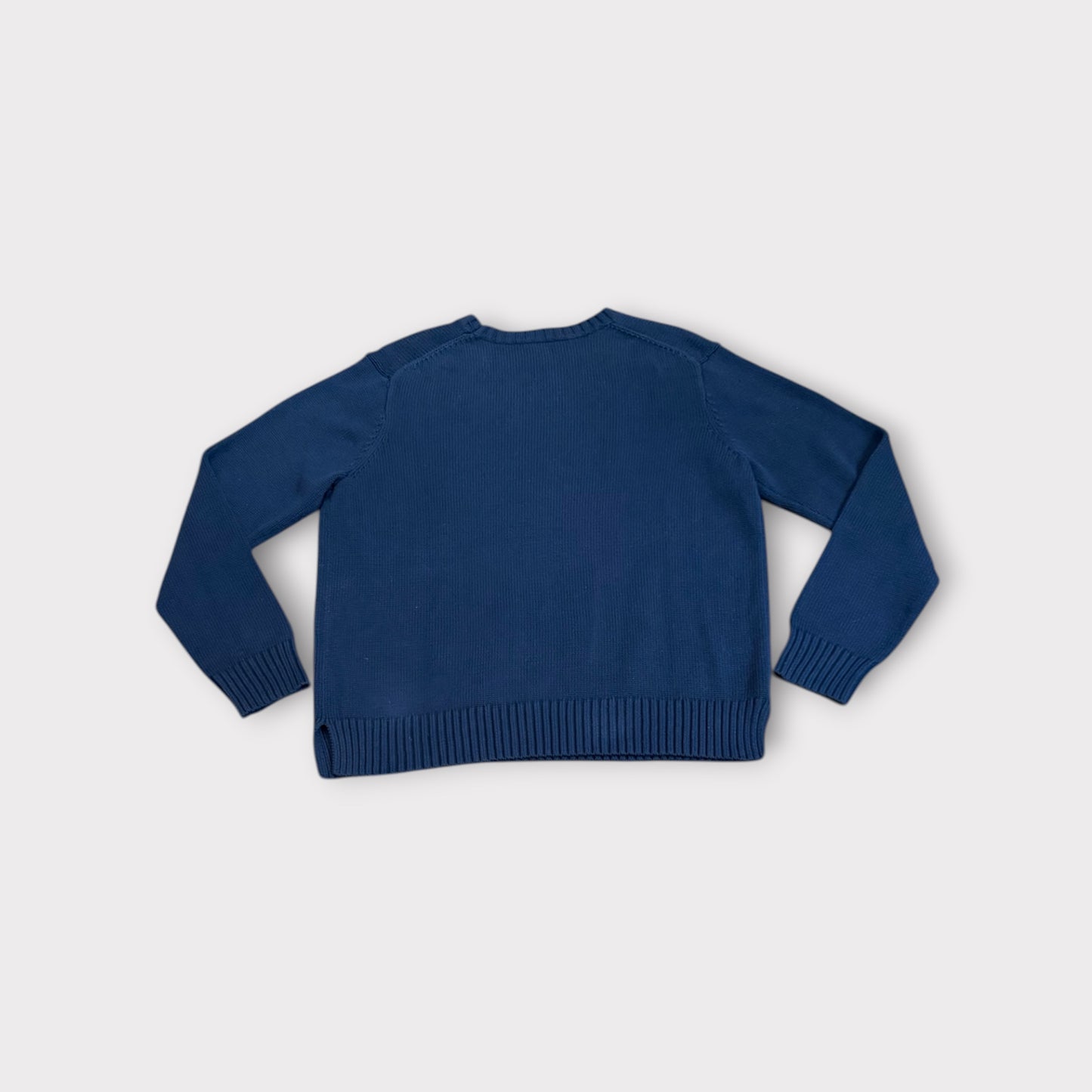 Polo Ralph Lauren Bear Knit Sweater Navy Crewneck Teddy Bear Men’s Size XL