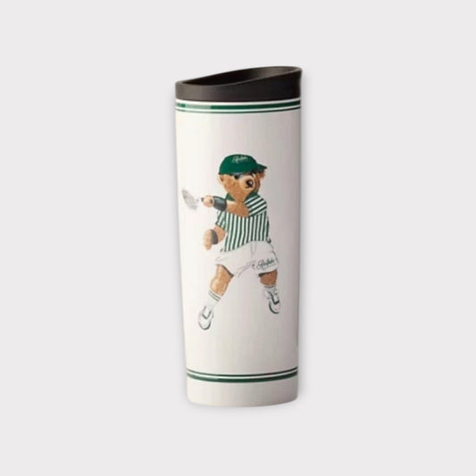 Ralph Lauren Ralph's Coffee Tennis Polo Bear Tumbler White Stainless Steel 15 oz