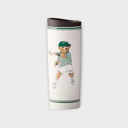 Ralph Lauren Ralph's Coffee Tennis Polo Bear Tumbler White Stainless Steel 15 oz