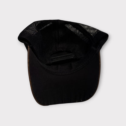 LV Trucker Cap Black Mesh Brown All Over Logo
