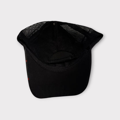 LV Trucker Cap Black Mesh Red All Over Logo Adjustable Size One Size Streetwear Look