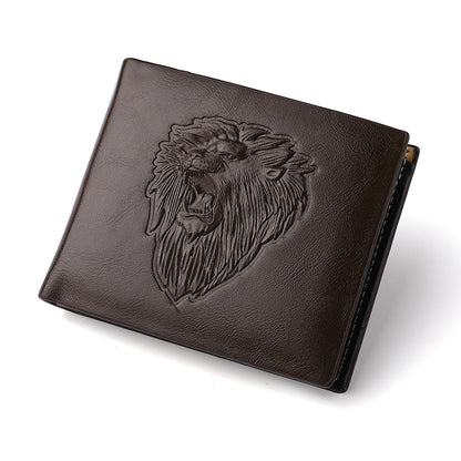 Men's Lion Embossed Wallet