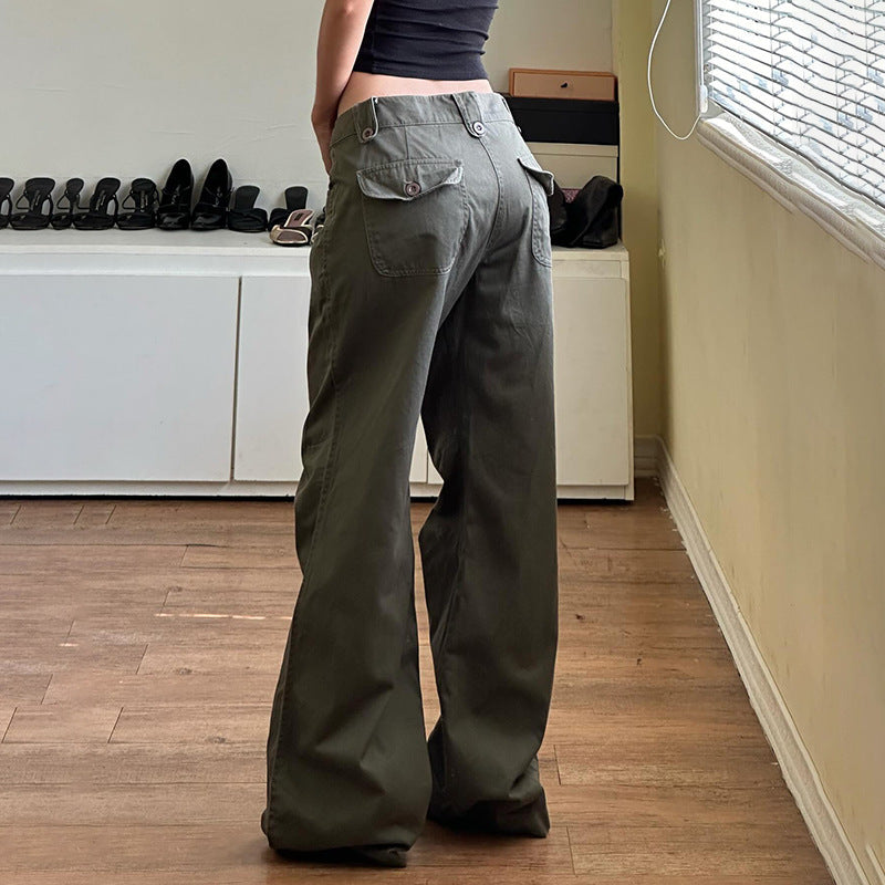 Army Straight-leg Pants Women