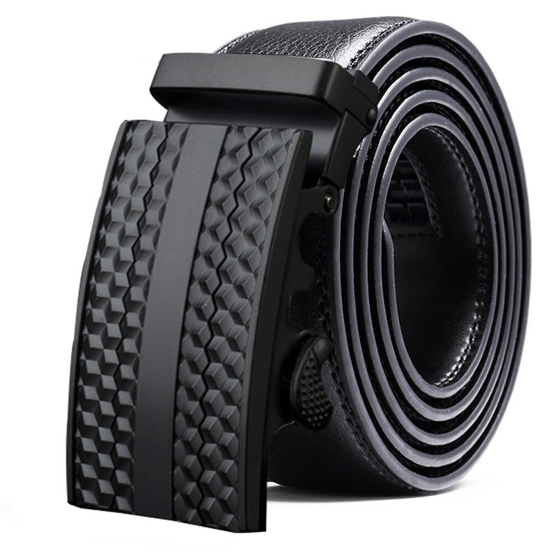 Casual Men's Two-layer Leather Comfort Click Belt