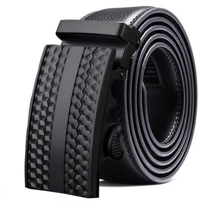 Casual Men's Two-layer Leather Comfort Click Belt