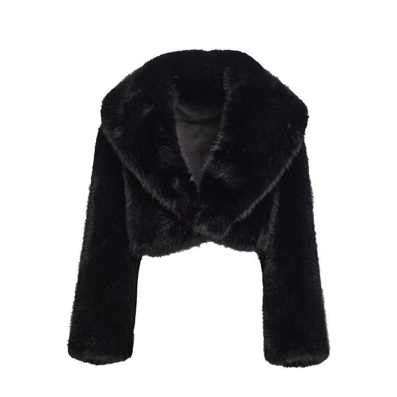Women's Fur Long Sleeve Coat