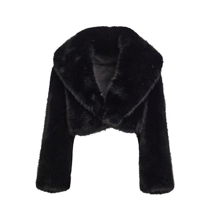 Women's Fur Long Sleeve Coat