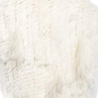 Rabbit Fur Woven Triangle Shawl