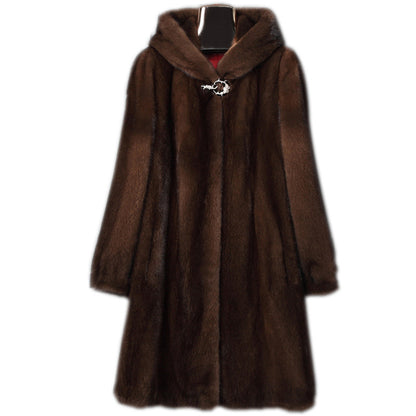 Fur Hooded Casual Coat