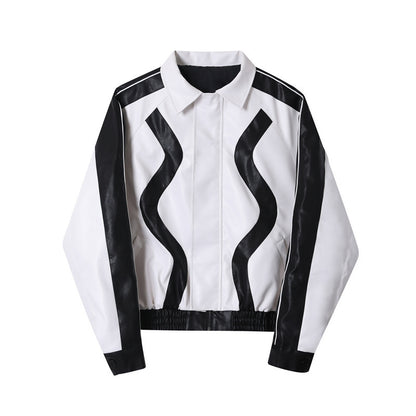 Splicing Short Motorcycle Jackets