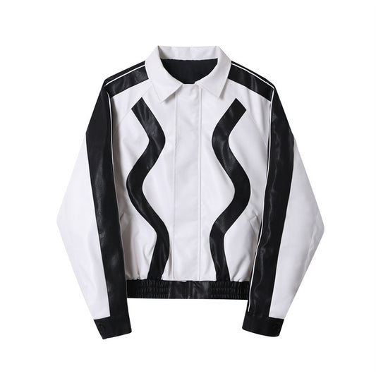 Splicing Short Motorcycle Jackets