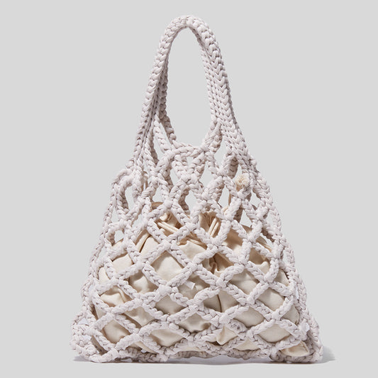 Woven Small Mesh Tote