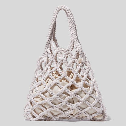 Woven Small Mesh Tote