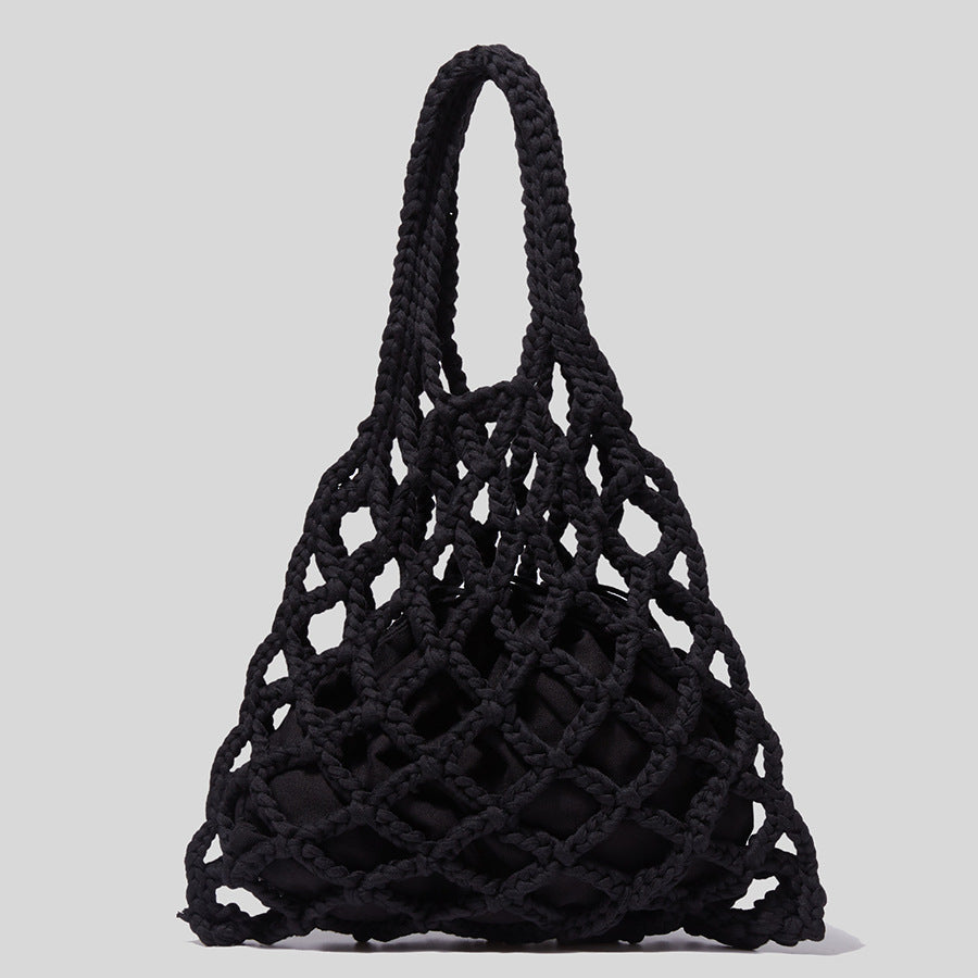 Woven Small Mesh Tote