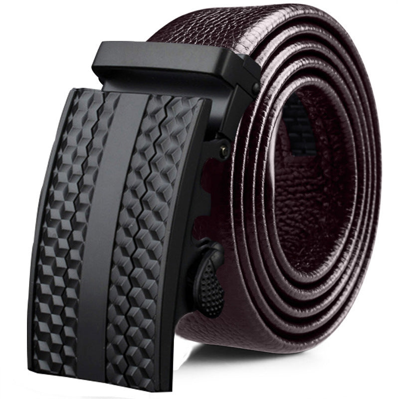 Casual Men's Two-layer Leather Comfort Click Belt