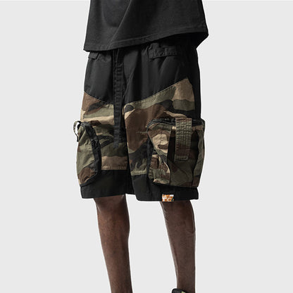Multi Pocket Camo Cargo Shorts