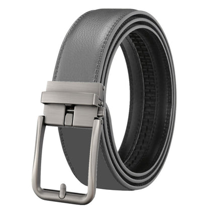 Leather Automatic Buckle Simple Hollow Belt