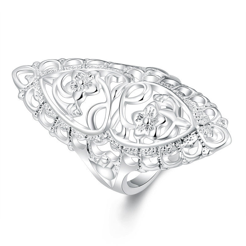 Silver Vintage Cutout Ring