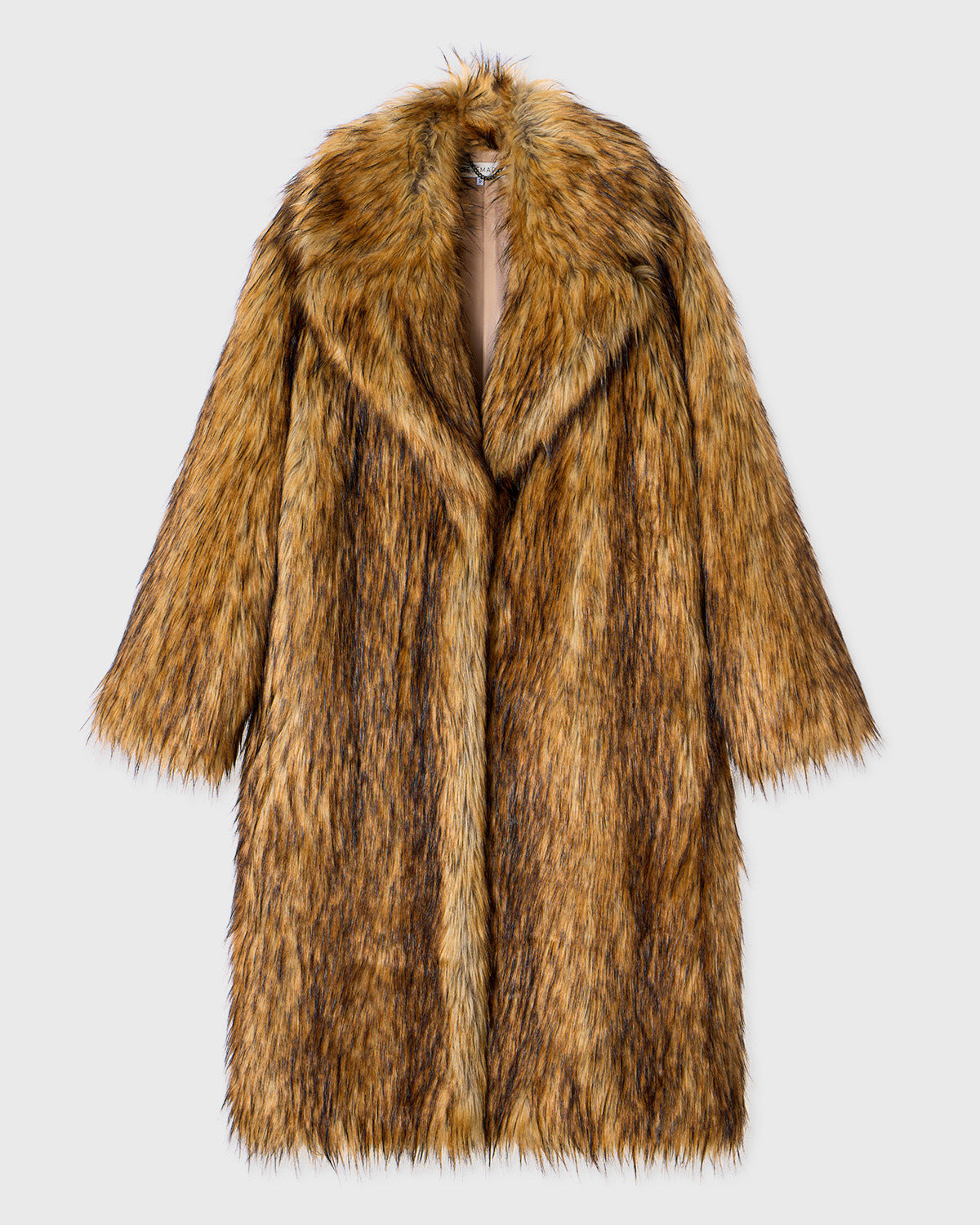 Long Fur Women's Wool Coat