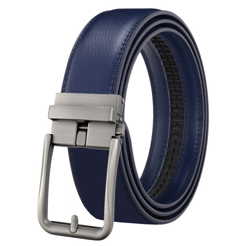 Leather Automatic Buckle Simple Hollow Belt