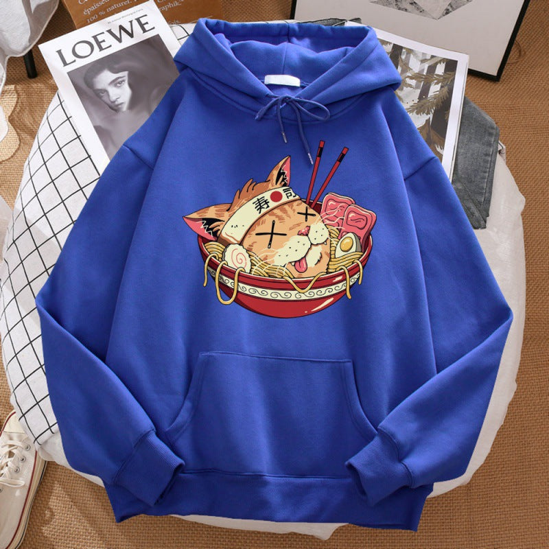 Japanese Ramen Samurai Cat Hoodie