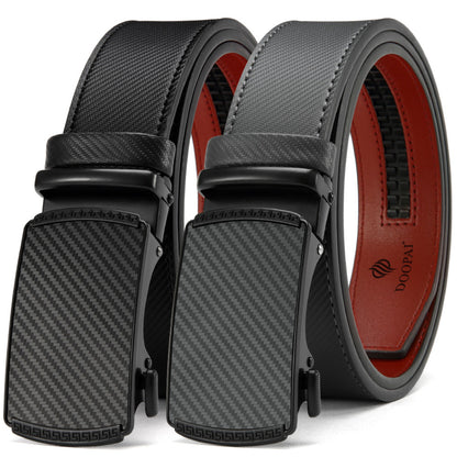 Alloy Automatic Buckle Leather Belt
