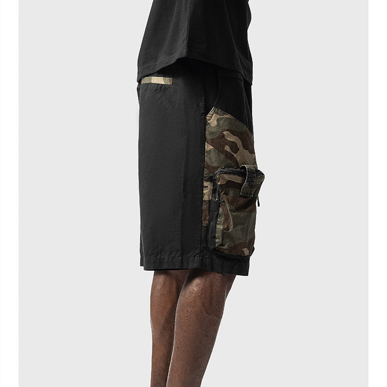 Multi Pocket Camo Cargo Shorts