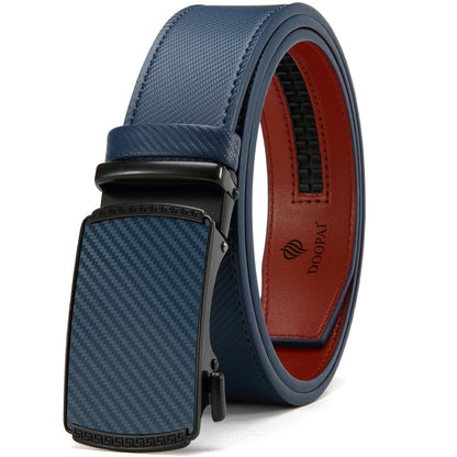 Alloy Automatic Buckle Leather Belt