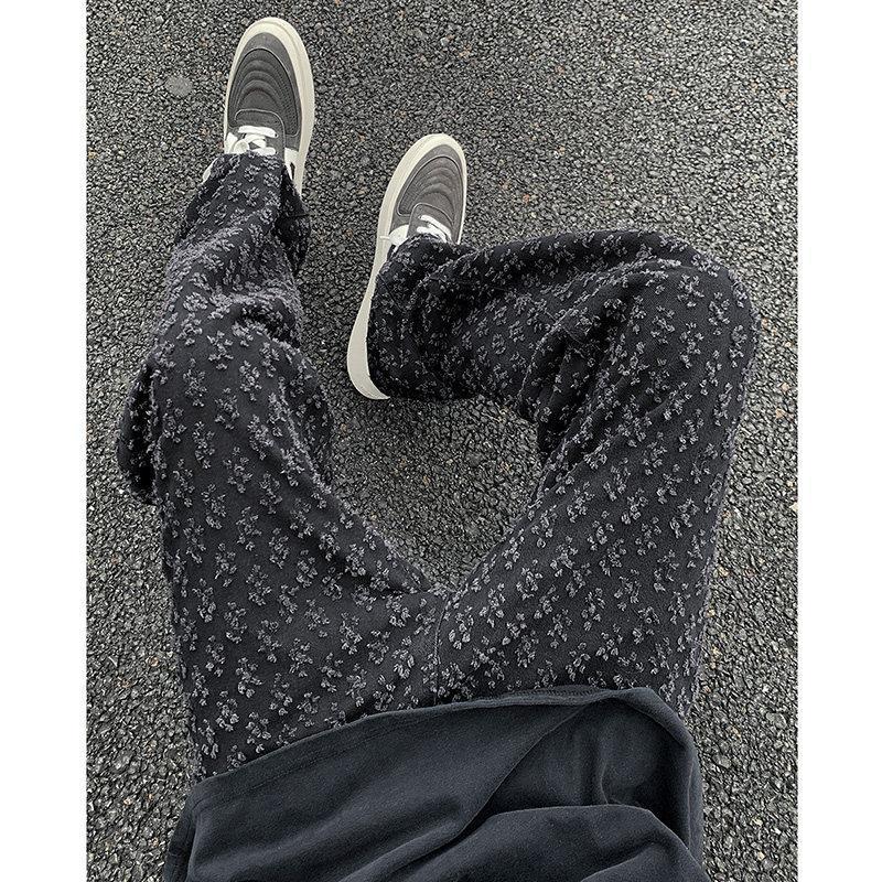 Jacquard Full-print Jeans