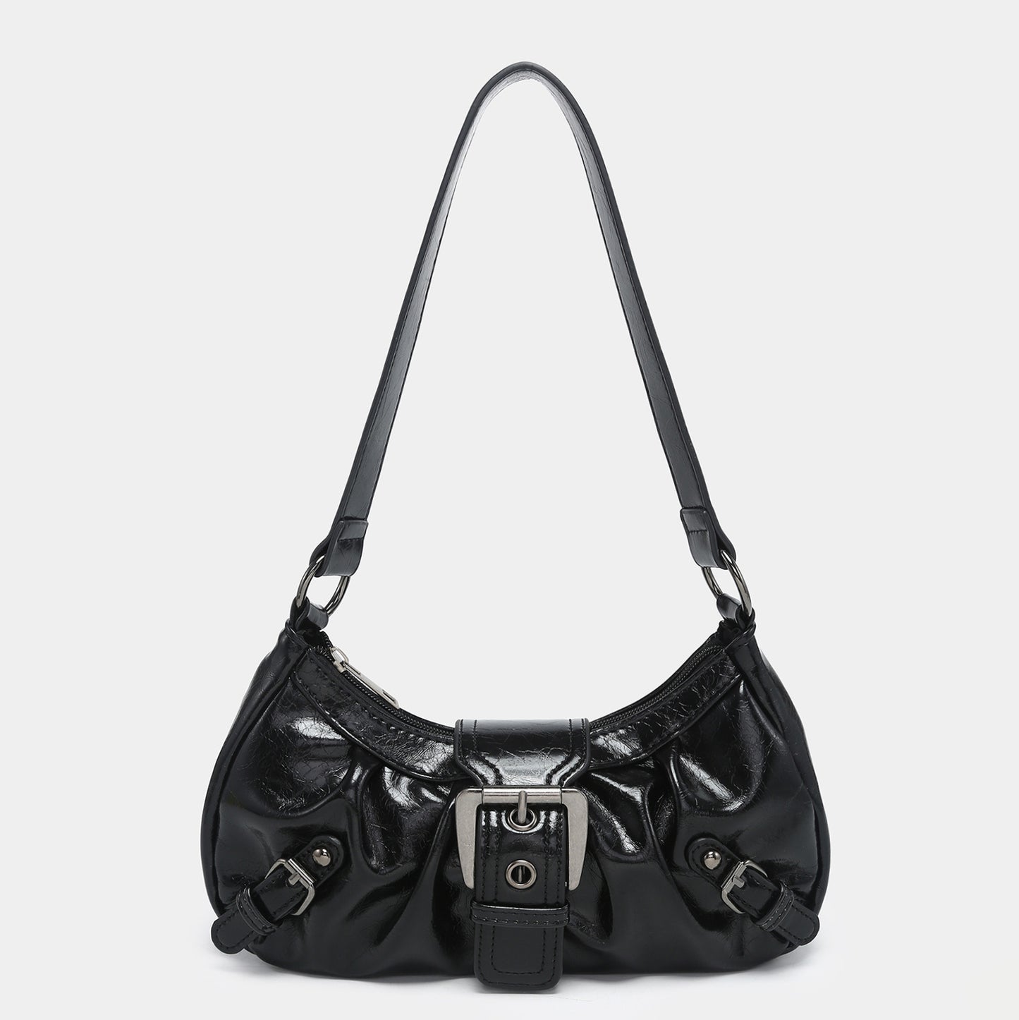 Vintage Two-tone Leather Shoulder Bag