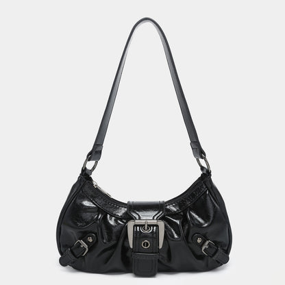 Vintage Two-tone Leather Shoulder Bag