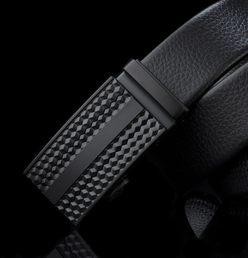 Casual Men's Two-layer Leather Comfort Click Belt