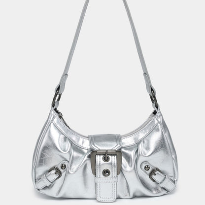 Vintage Two-tone Leather Shoulder Bag