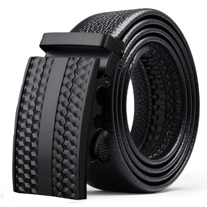 Casual Men's Two-layer Leather Comfort Click Belt
